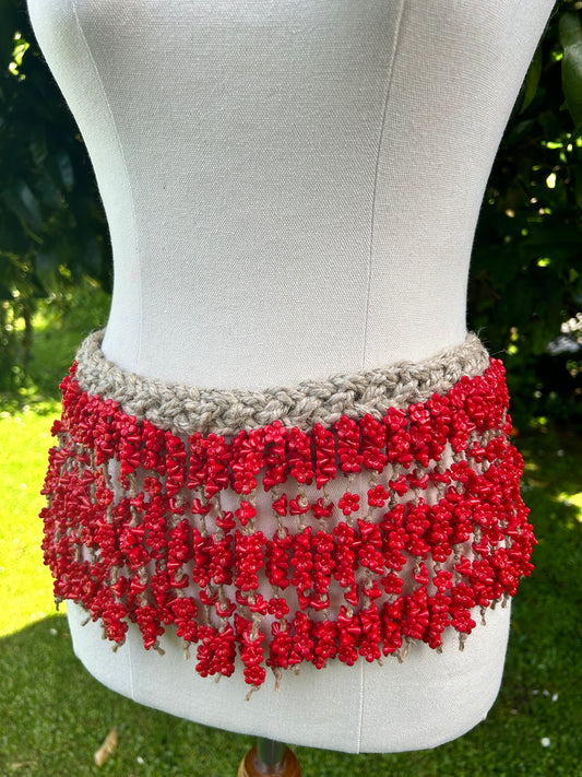 Red beaded kiekie