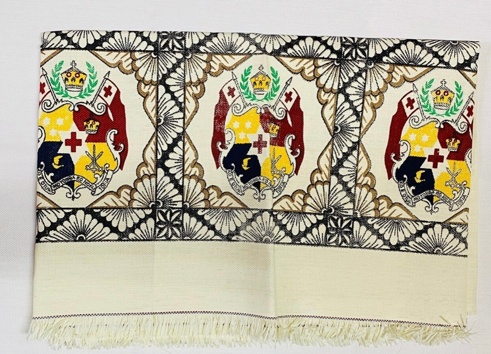 Tongan Ta’ovala detailed with the Tongan sila (crest) Heilala Creations